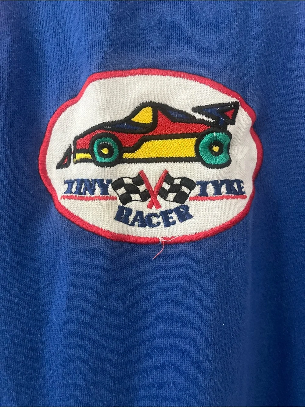 Vintage Healthtex Tiny Tyke Racer Boys Romper (12m)